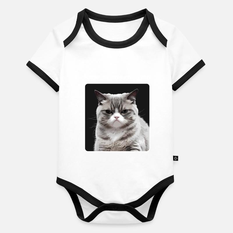 Rage Consumes Me Cat Organic Baby Contrasting Bodysuit