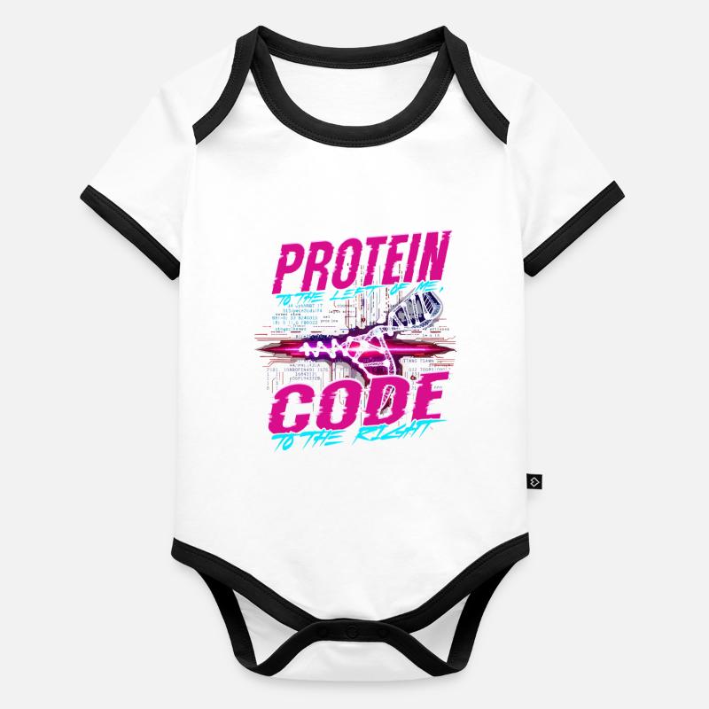 Analyste en bioinformatique Body Bébé bio contrasté manches courtes