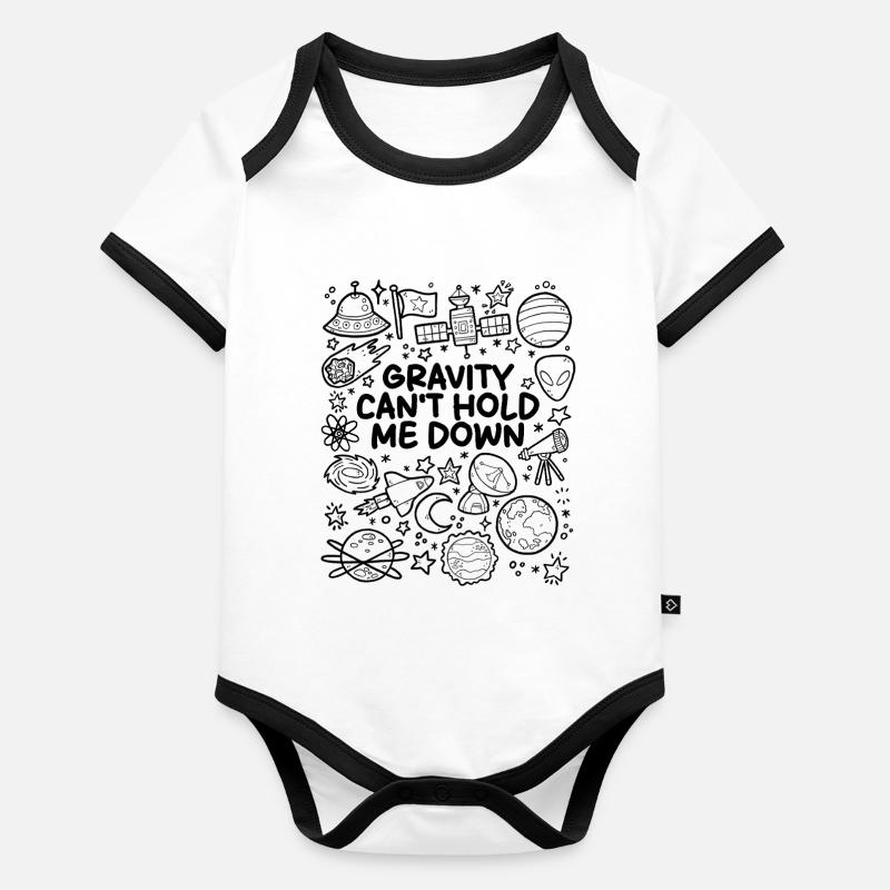 Gravity can't hold me Organic Baby Contrasting Bodysuit