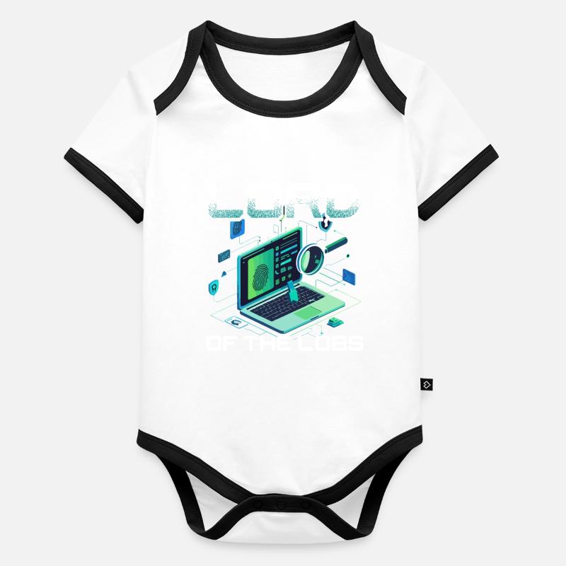Digitale Forensik Baby Bio-Kurzarm-Kontrastbody