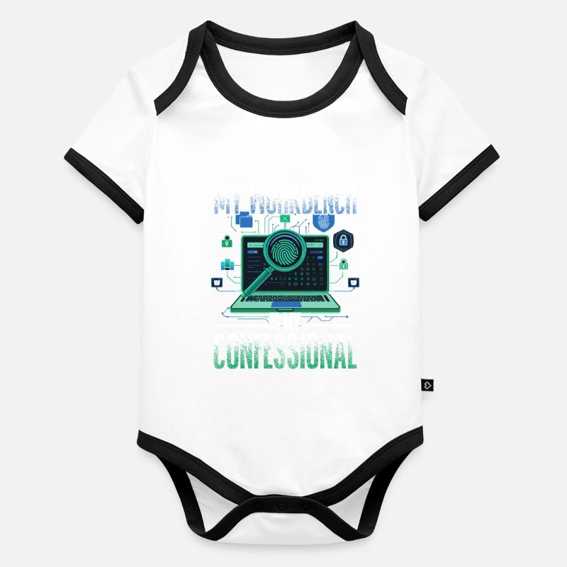 Digital Forensics My Workbench Is My Confessional Organic Baby Contrasting Bodysuit
