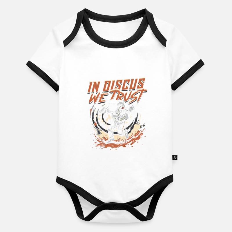Diskuswurf In Discus We Trust Baby Bio-Kurzarm-Kontrastbody