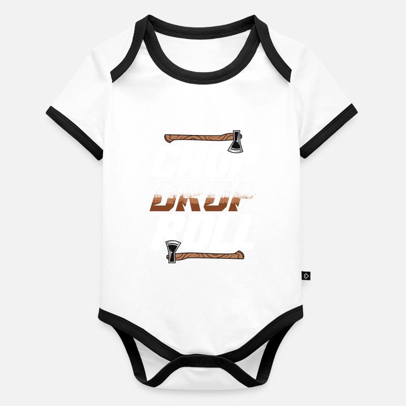 Axe Throwing Lumberjack Hatchet Target Throw Chop Dop Roll Organic Baby Contrasting Bodysuit