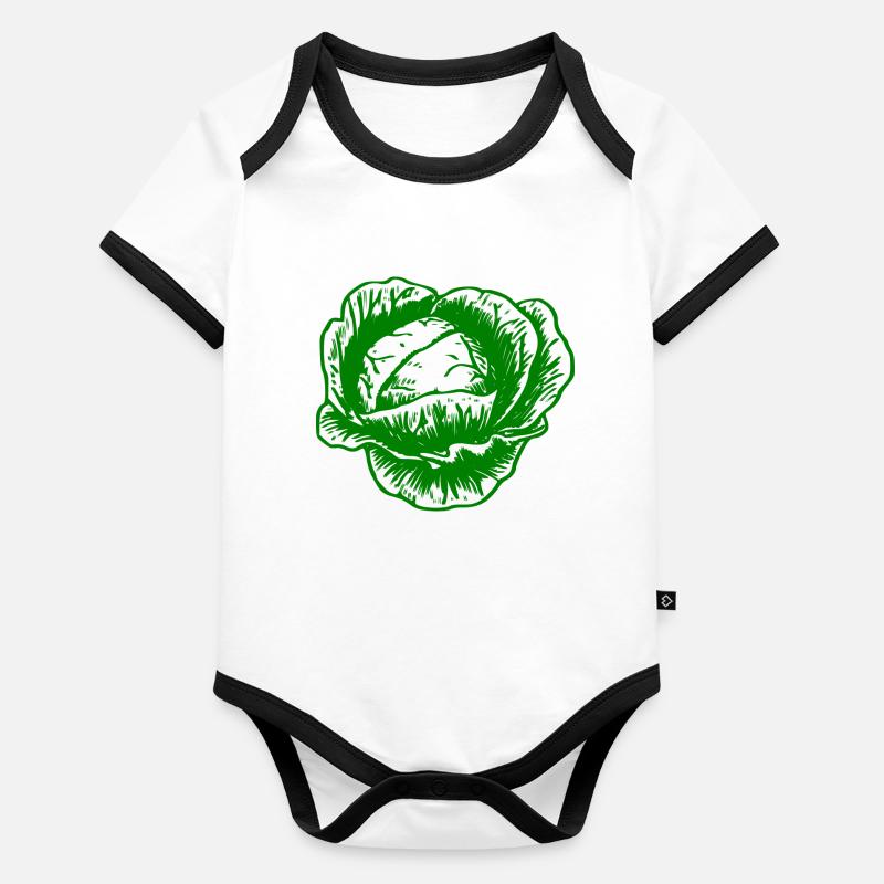 Chou rouge chou blanc chou cabbage kale veggie gemuese Body Bébé bio contrasté manches courtes