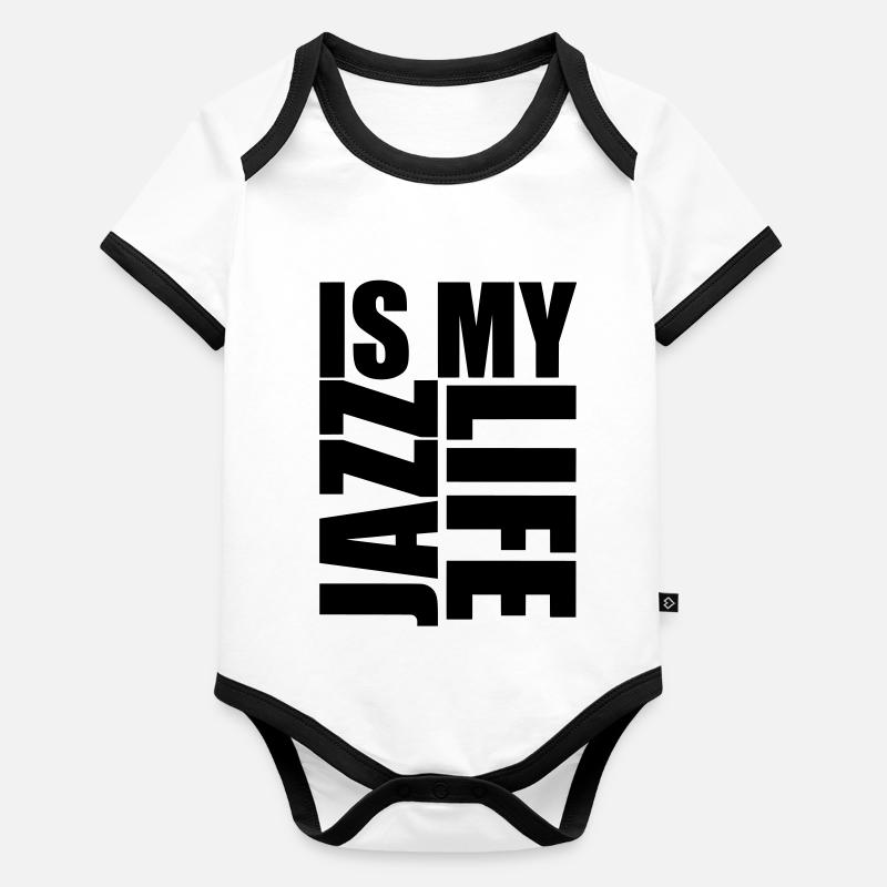jazz is my life Body Bébé bio contrasté manches courtes