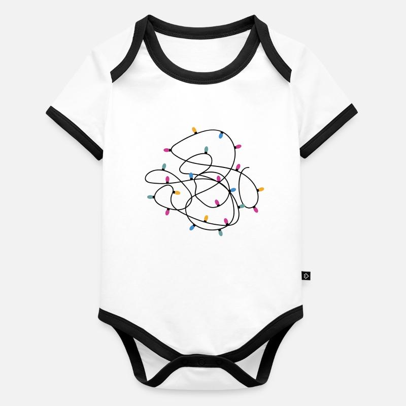 String of lights Organic Baby Contrasting Bodysuit