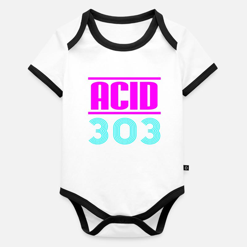 acide 303 Body Bébé bio contrasté manches courtes