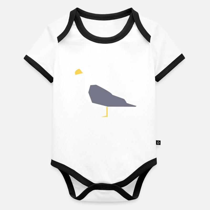 Möwe Baby Bio-Kurzarm-Kontrastbody