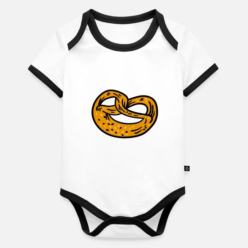 bretzel Body Bébé bio contrasté manches courtes
