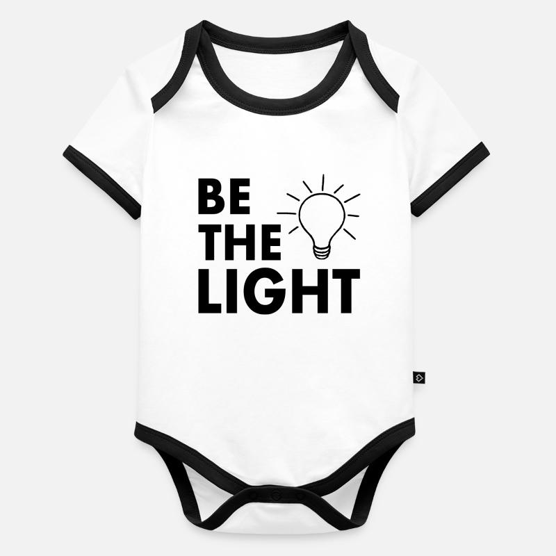 Be the light Body Bébé bio contrasté manches courtes