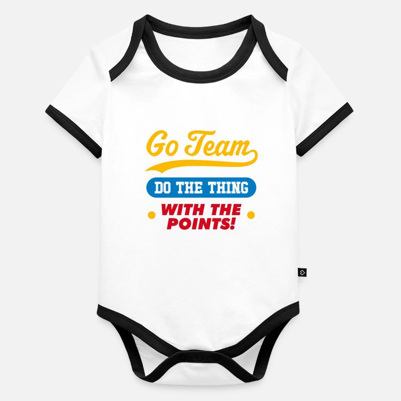 Go Team Faites la chose avec les points Body Bébé bio contrasté manches courtes
