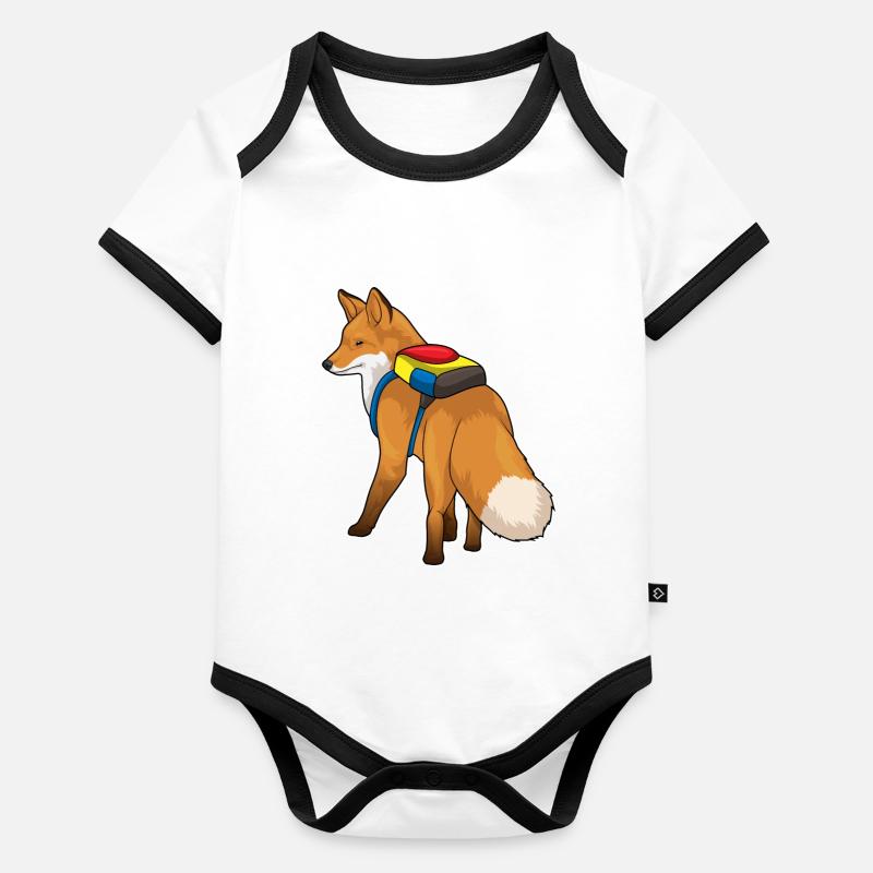 Fuchs Backpack Organic Baby Contrasting Bodysuit