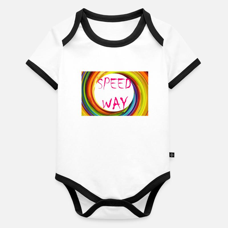 SPEED WAY Body Bébé bio contrasté manches courtes