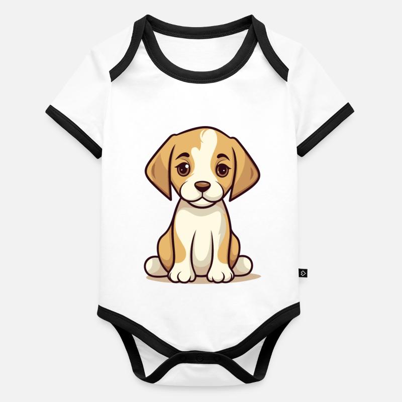 Beagle Organic Baby Contrasting Bodysuit