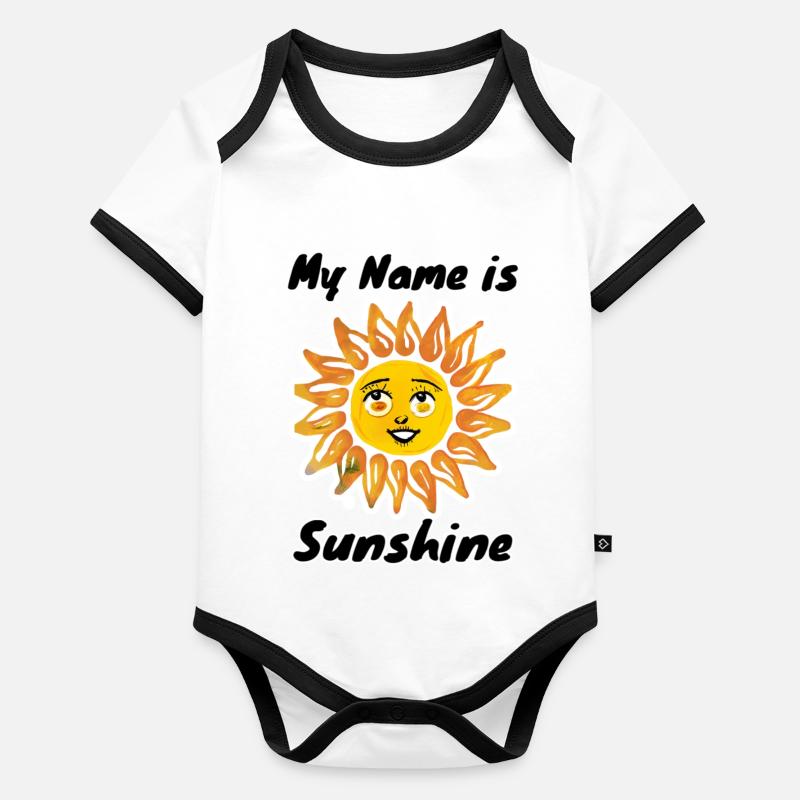 Sprüche Baby Bio-Kurzarm-Kontrastbody