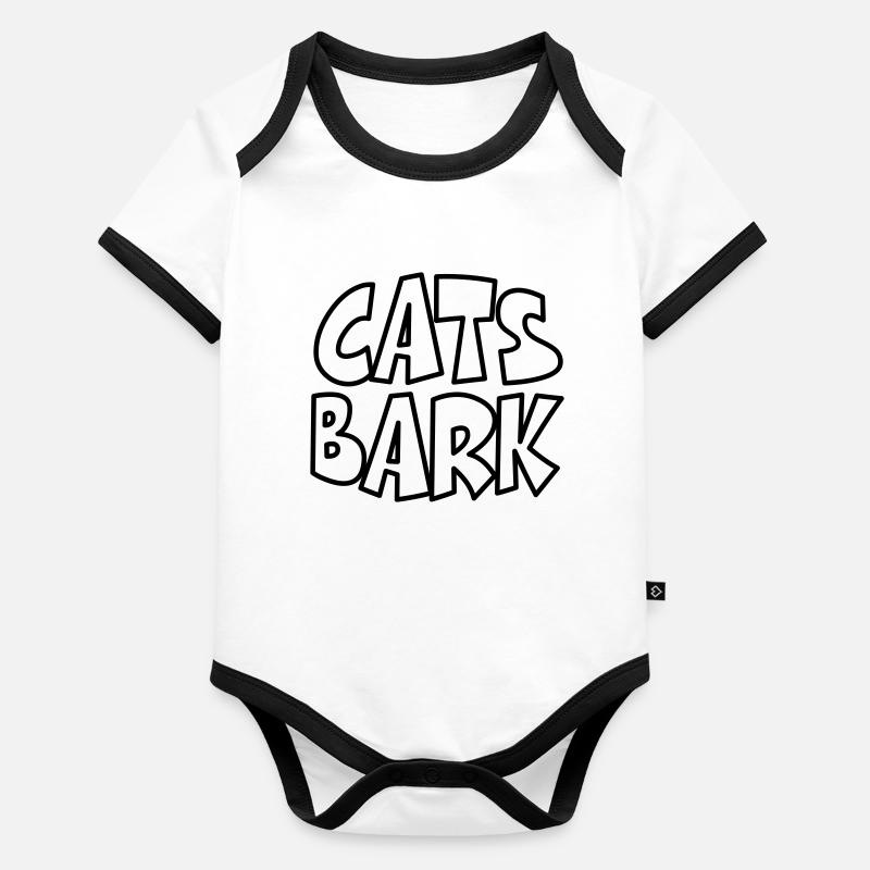 Cats Bark Organic Baby Contrasting Bodysuit