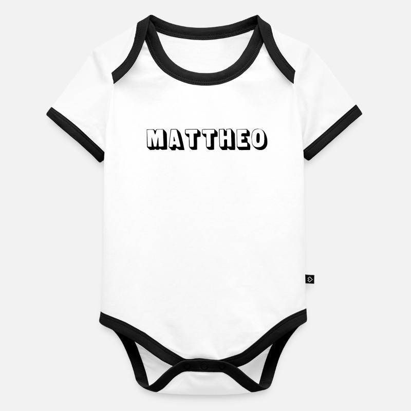 Nom - Mattheo Body Bébé bio contrasté manches courtes