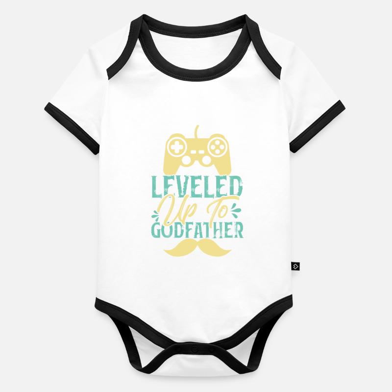 Leveling up to Godfather Organic Baby Contrasting Bodysuit