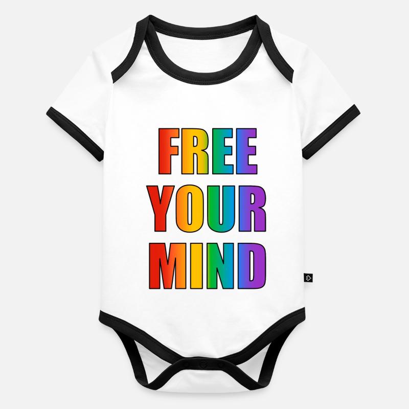 Free your mind Organic Baby Contrasting Bodysuit