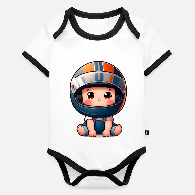 Bébé Motard - bebe - motard Body Bébé bio contrasté manches courtes