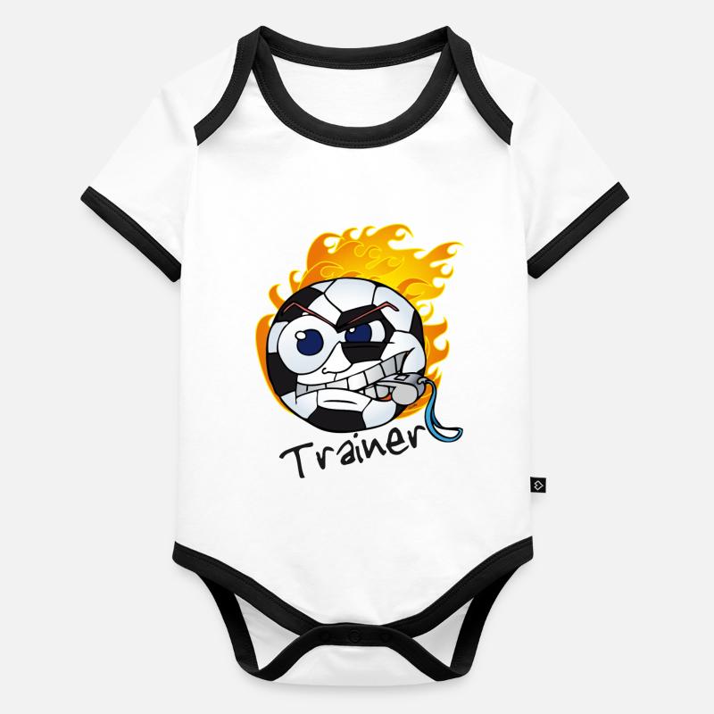 soccer_trainer Baby Bio-Kurzarm-Kontrastbody