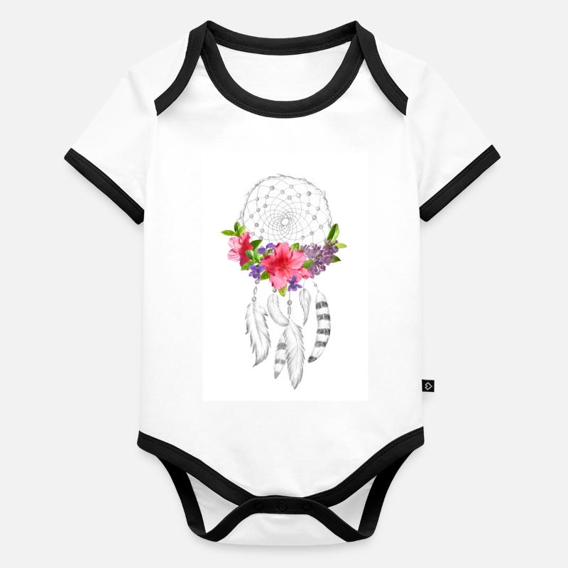 dream catcher Organic Baby Contrasting Bodysuit
