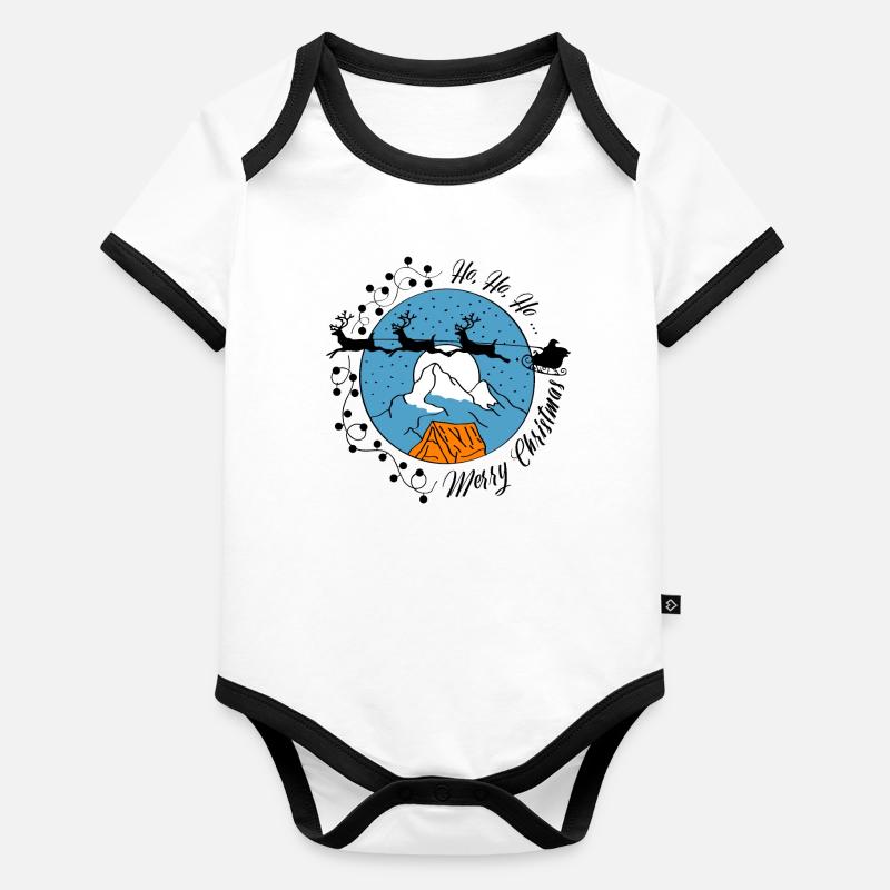 aventure santa || || de Noël Aventure Body Bébé bio contrasté manches courtes