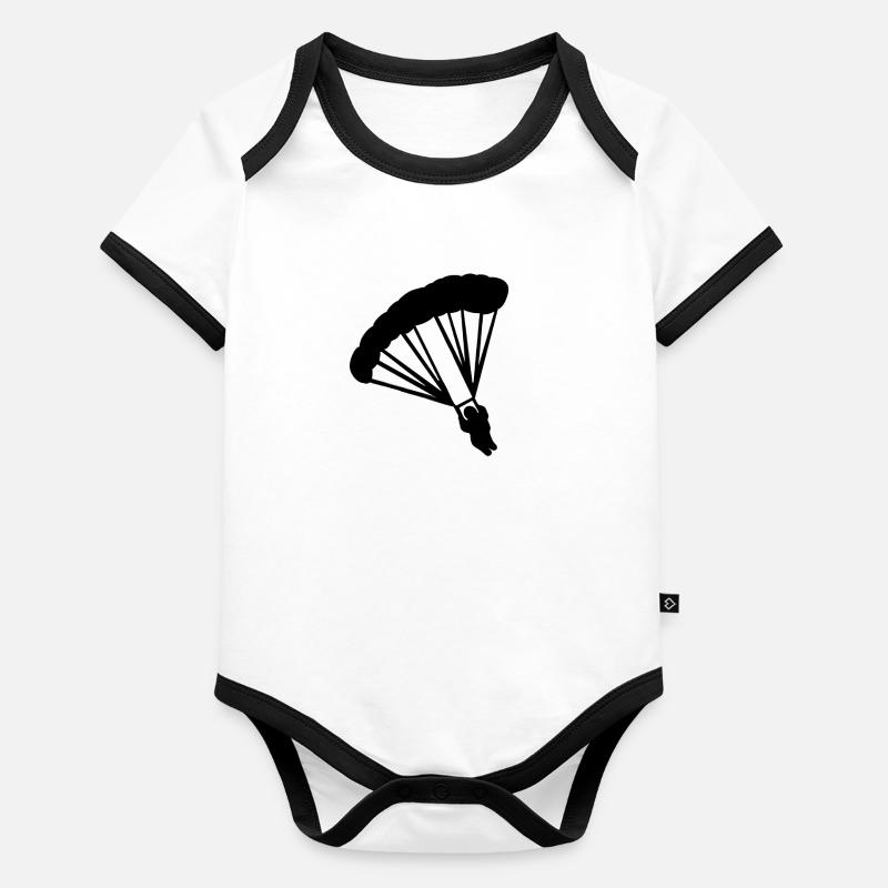Skydiver parachute jump parachute Organic Baby Contrasting Bodysuit