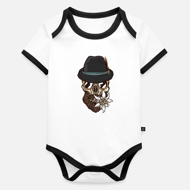 Funny Skeleton man Best Gift Organic Baby Contrasting Bodysuit