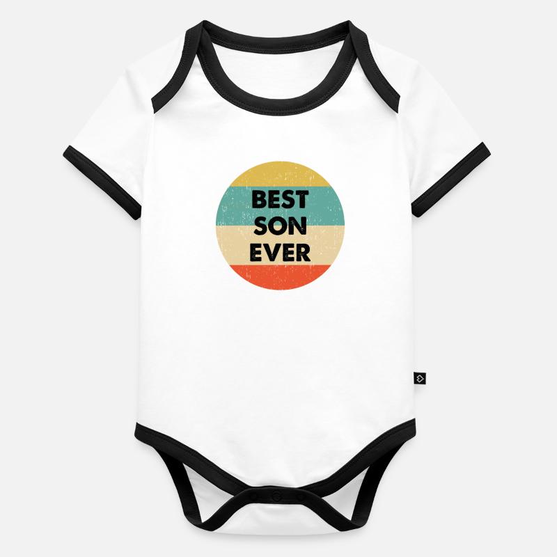 Best Son Ever design Organic Baby Contrasting Bodysuit