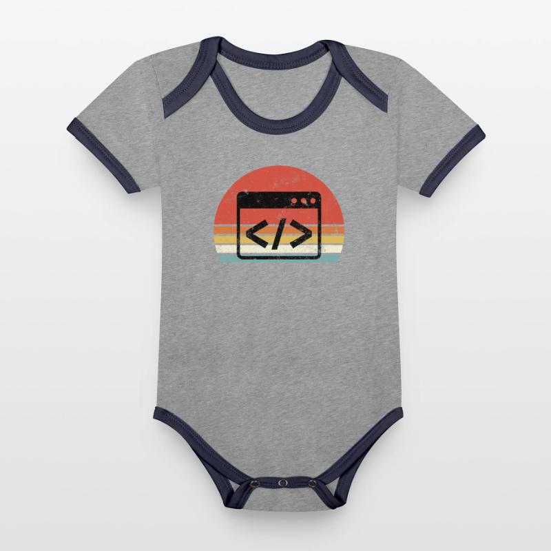 I Hate Programming Programmer Coding Organic Baby Contrasting Bodysuit