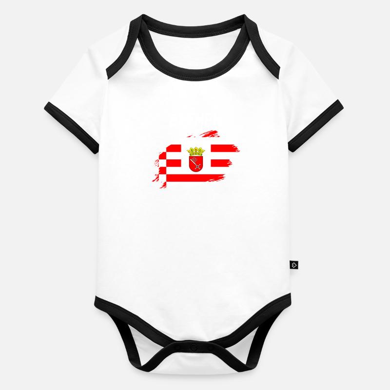 Brême Body Bébé bio contrasté manches courtes