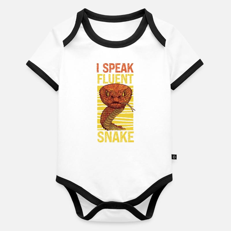 Snake Serpent I Speak Fluent Snake Baby Bio-Kurzarm-Kontrastbody