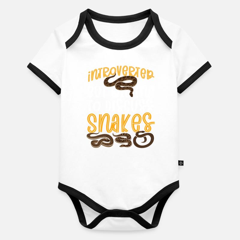Snake Serpent Introverted But Baby Bio-Kurzarm-Kontrastbody