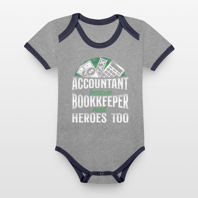 Comptable Comptable Comptable Comptabilité Body Bébé bio contrasté manches courtes