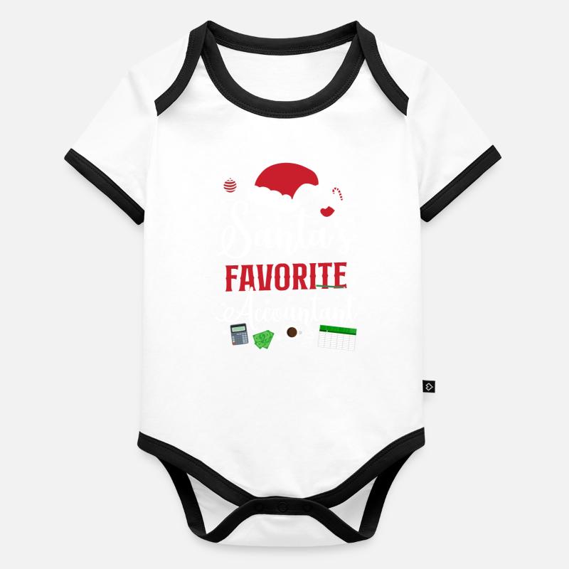 Comptable Comptable Comptable Comptabilité Body Bébé bio contrasté manches courtes