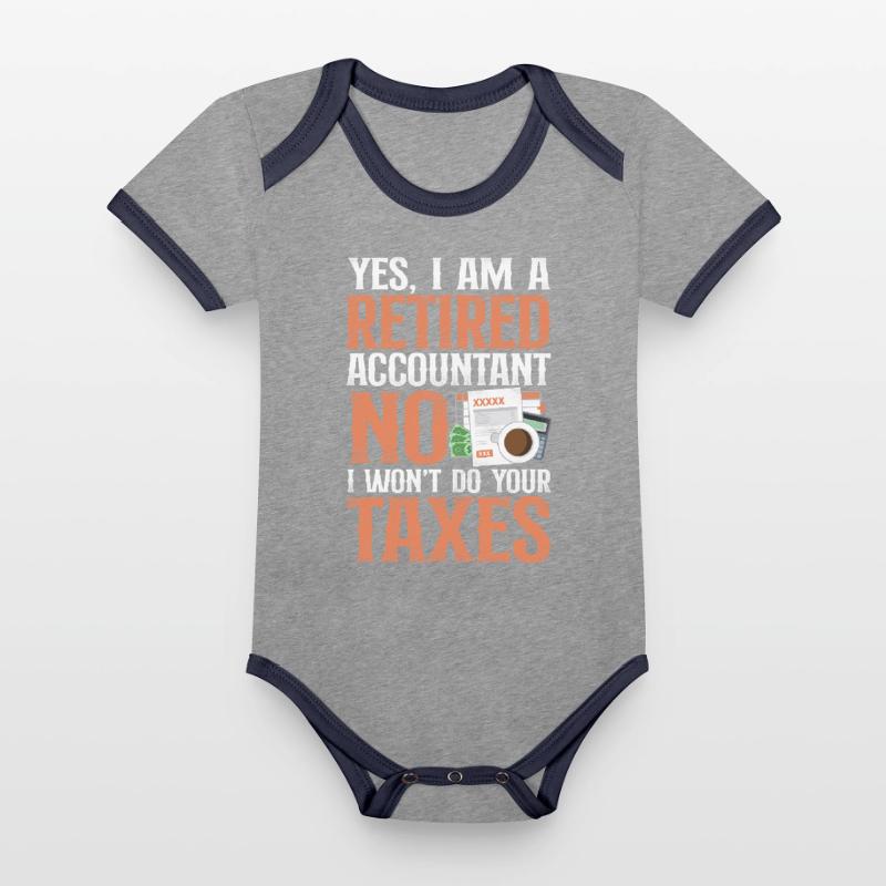 Comptable Comptable Comptable Comptabilité Body Bébé bio contrasté manches courtes