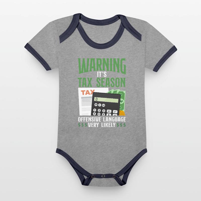 Comptable Comptable Comptable Comptabilité Body Bébé bio contrasté manches courtes