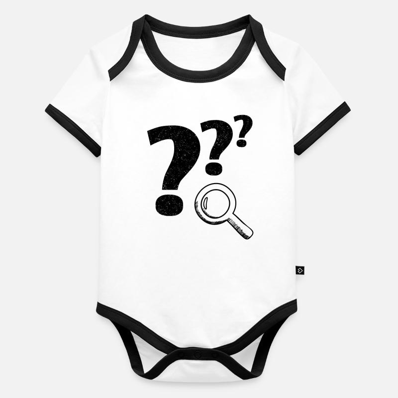 Loupe point d’interrogation Body Bébé bio contrasté manches courtes