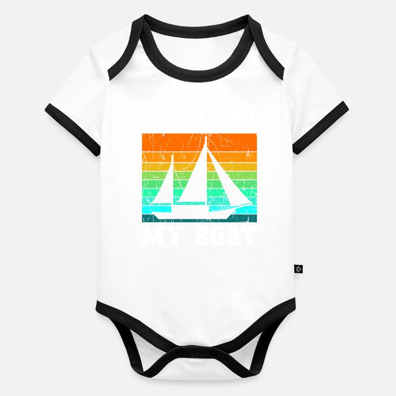 Ich Habe Pläne Mit Meinem Boot Bootfahren Schiff Baby Bio-Kurzarm-Kontrastbody