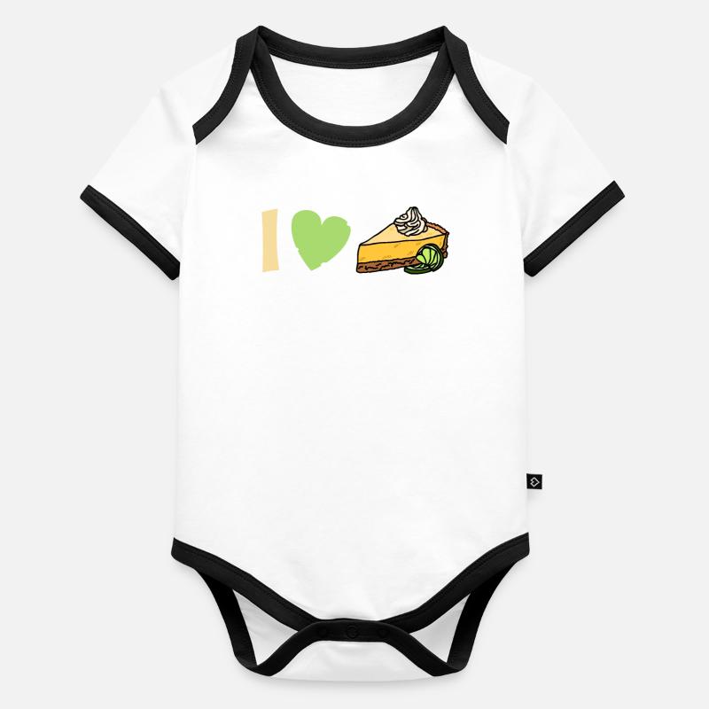 C’est drôle que j’adore la conception de gâteau au citron Body Bébé bio contrasté manches courtes