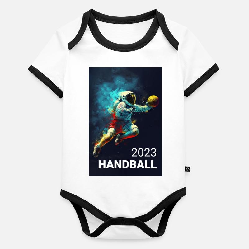 2023 Handball WM - Player in Space Baby Bio-Kurzarm-Kontrastbody