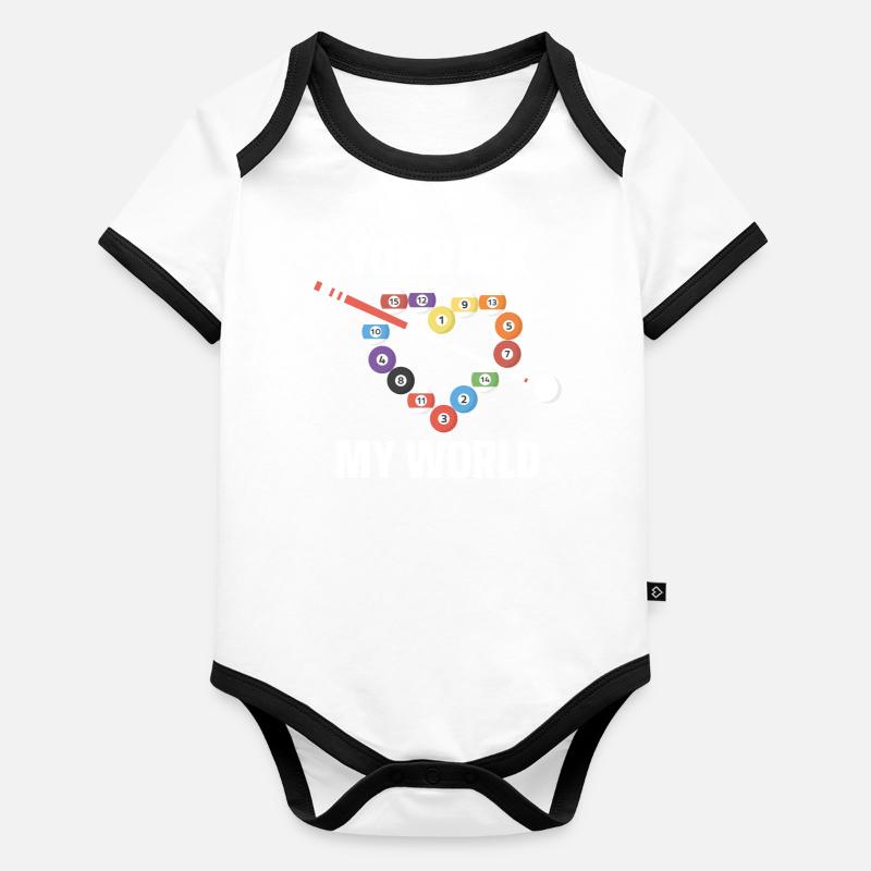 Billiards Pool Player Ball Pun Baby Bio-Kurzarm-Kontrastbody