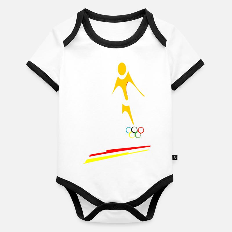 Olimpiada Body Bébé bio contrasté manches courtes