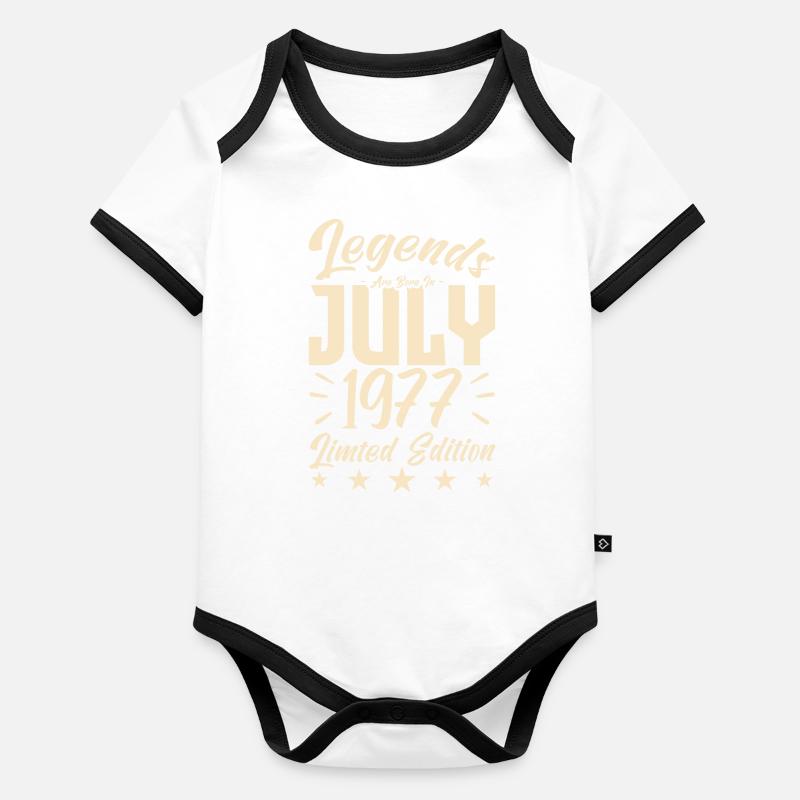 1977 birth. Birthday gift. Organic Baby Contrasting Bodysuit