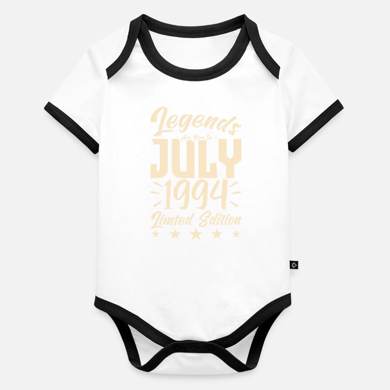 Born in July 1994. Birthday gift. Organic Baby Contrasting Bodysuit