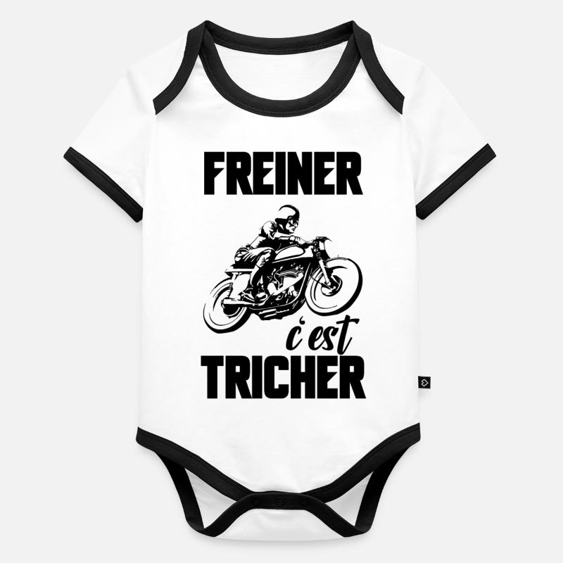 freiner c'est tricher Body Bébé bio contrasté manches courtes