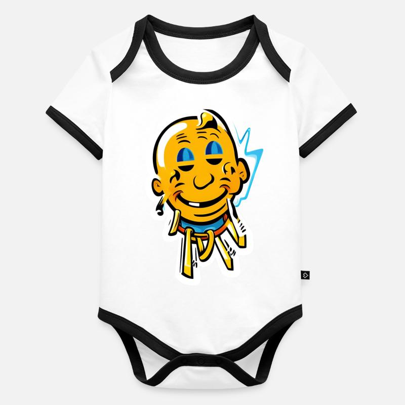 lächle Zombie Baby Bio-Kurzarm-Kontrastbody
