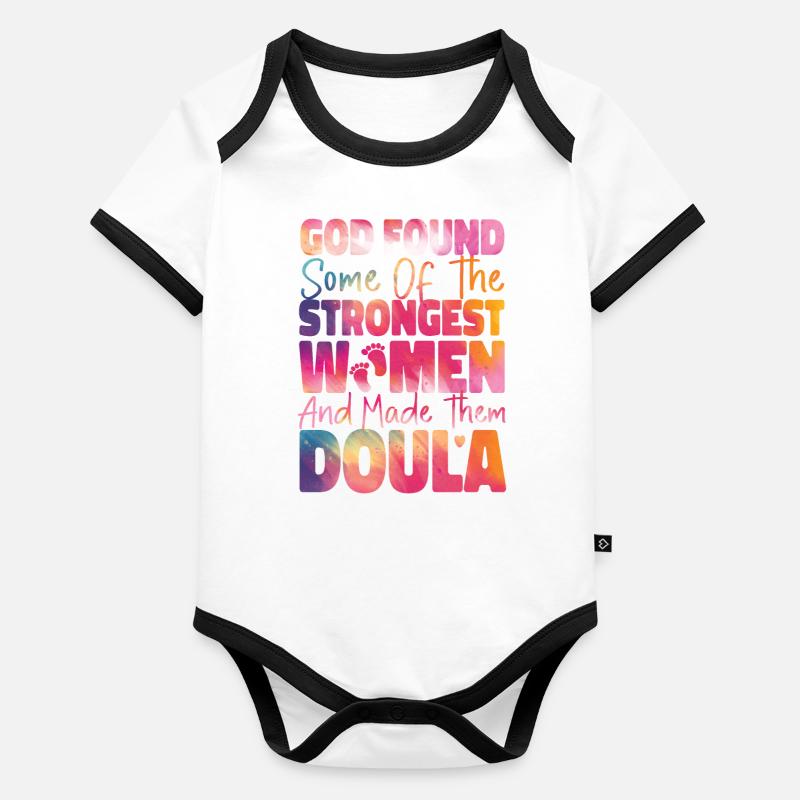 Doula Birth Worker Rainbow God Organic Baby Contrasting Bodysuit