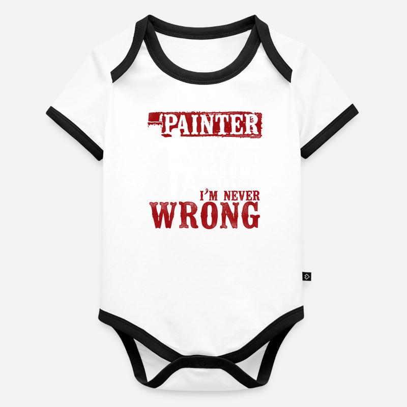 House Painter Decorator I'm A Baby Bio-Kurzarm-Kontrastbody